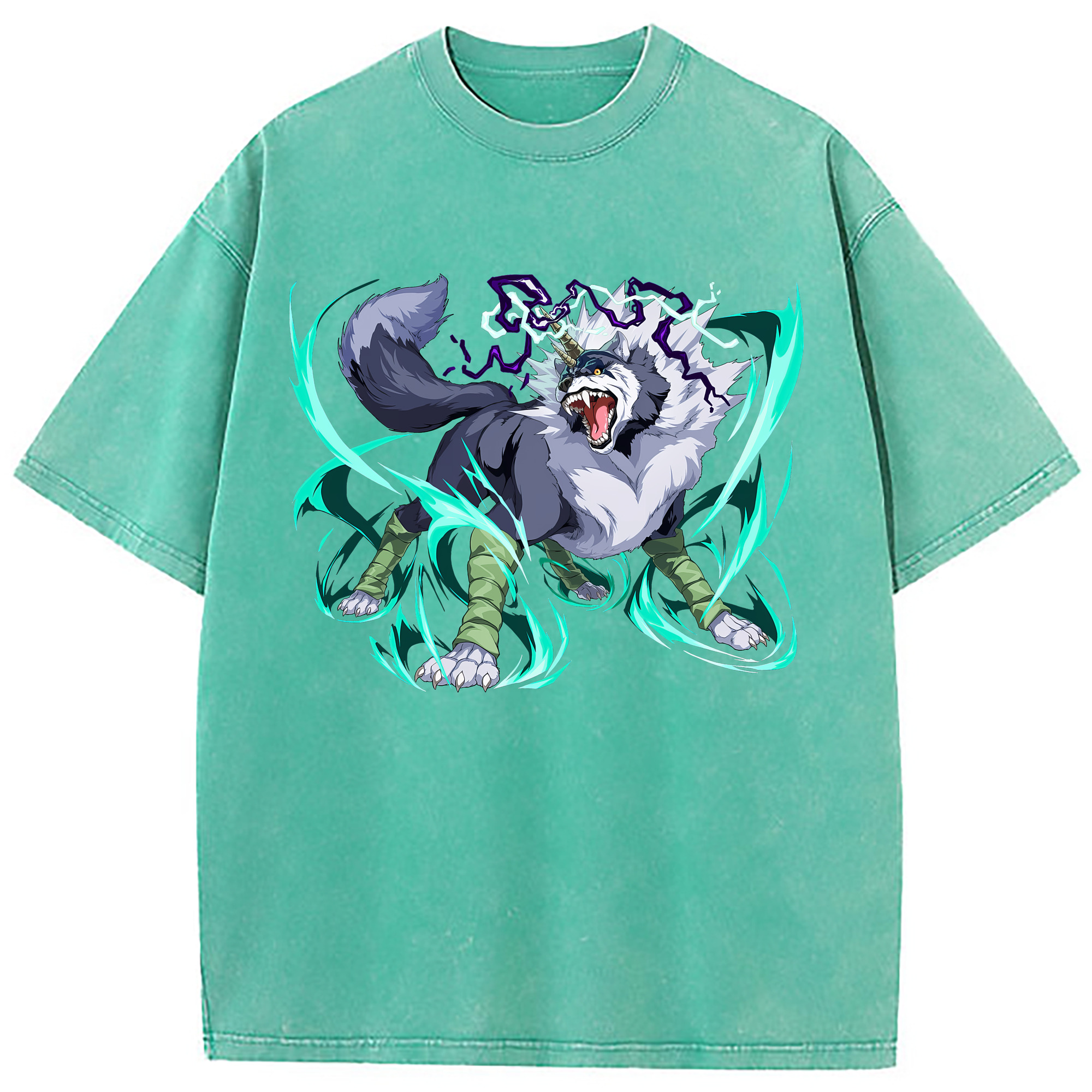 （画像用） 転スラ Regarding Reincarnated to Slime 綿100% ヴィンテージ風 半袖Tシャツ（フロントプリント）